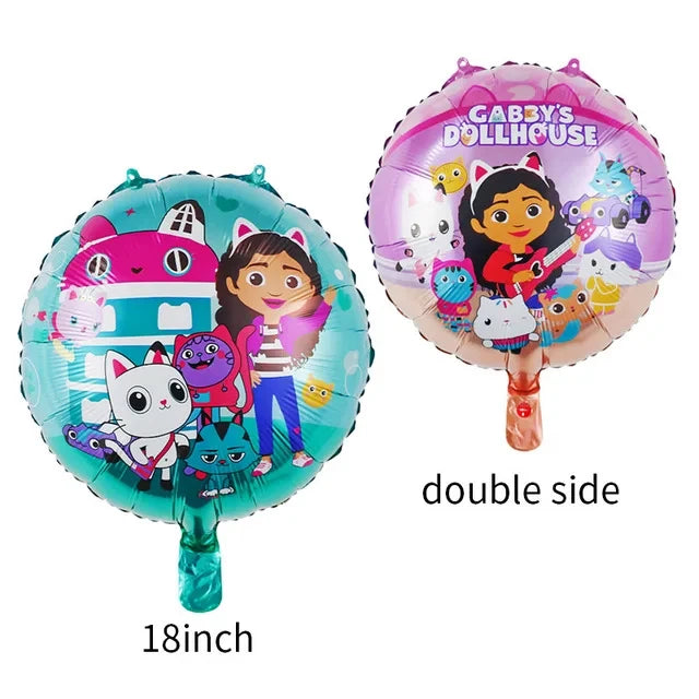 Gabby Dollhouse Cats Birthday Party Gifts Keychain Stickers Snap Bracelet Reusable Straws Gift Bags Carnival Gabby Party Favors