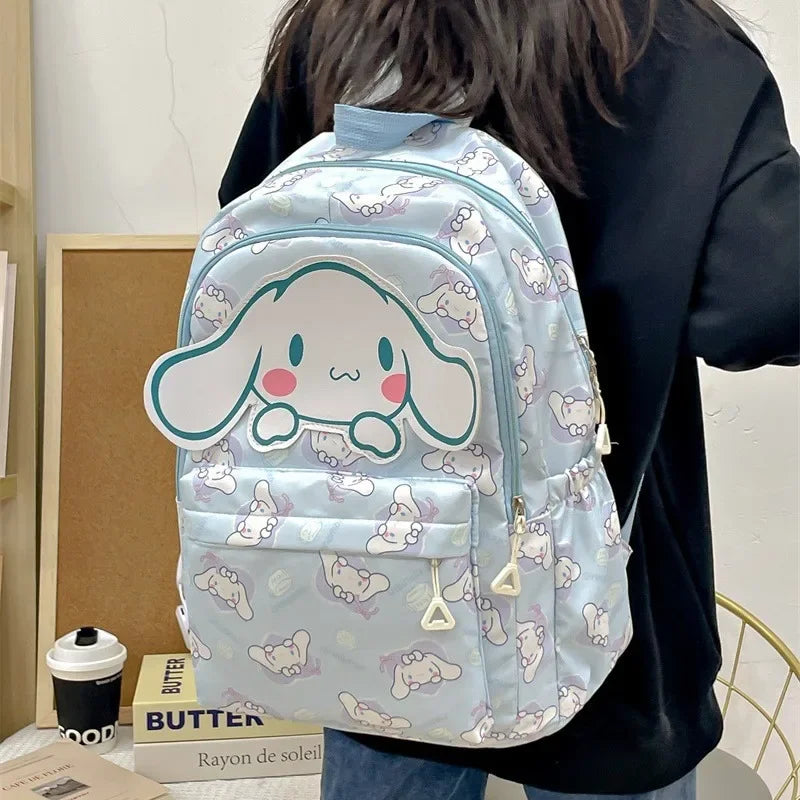 Hemasa  Backpack Anime Kuromi Cinnamoroll My Melody Student Bag Large Capacity Women Bag For Children/girls