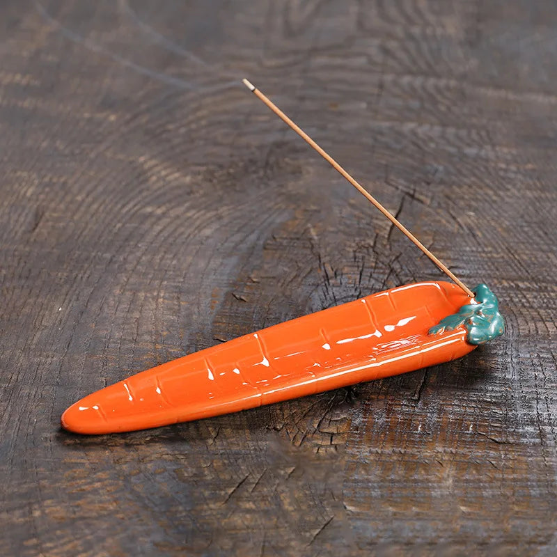 hemasa Carrot Incense Burner Ornaments DIY Handmade Crafts Living Room Bedroom Essential Oil Aromatherapy Accessories