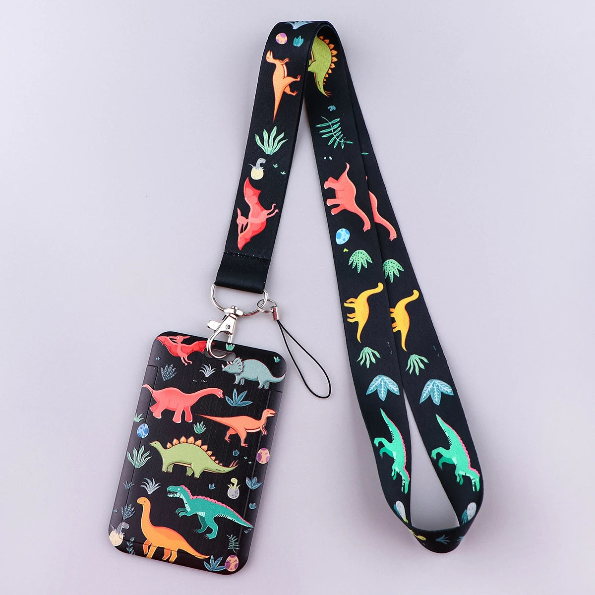 Tejesa  Dinosaurs Credential Holder Lanyards for Keys Neck Strap ID Card Keychain Cell Phone Straps Keyring Accessories Boys Gifts