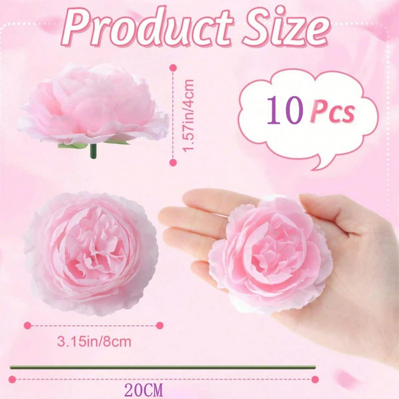 5/10Pcs Rose Artificial Flowers Bouquet Silk Fake Flower for Home Decor Garden Wedding Bride Decoration Outdoor Vase Ornament