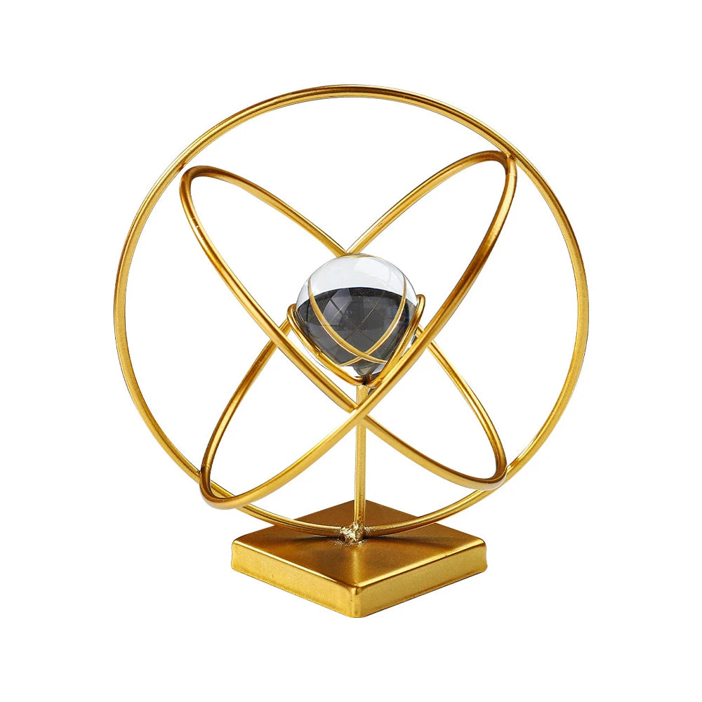 Hemasa  Metal Crystal Ball Pendant Ornament for Living Room/ Office Desktop Decoration