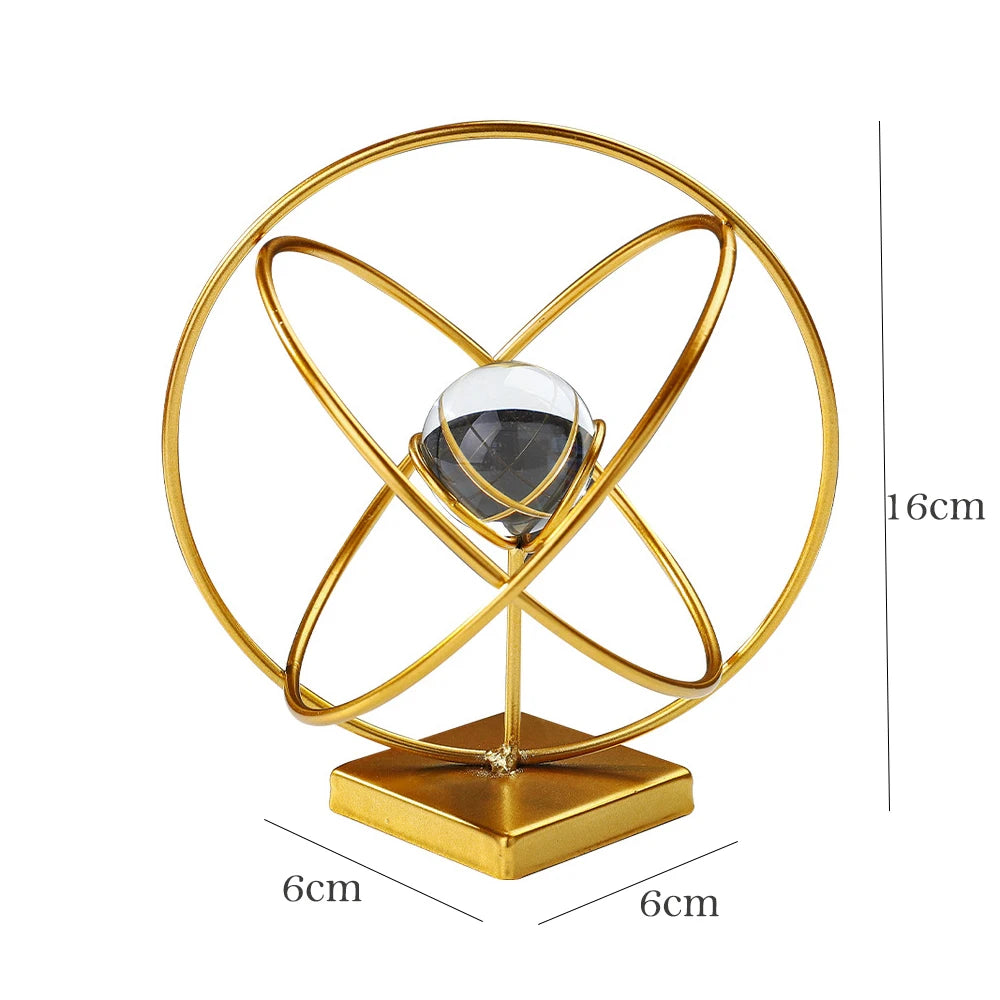 Hemasa  Metal Crystal Ball Pendant Ornament for Living Room/ Office Desktop Decoration