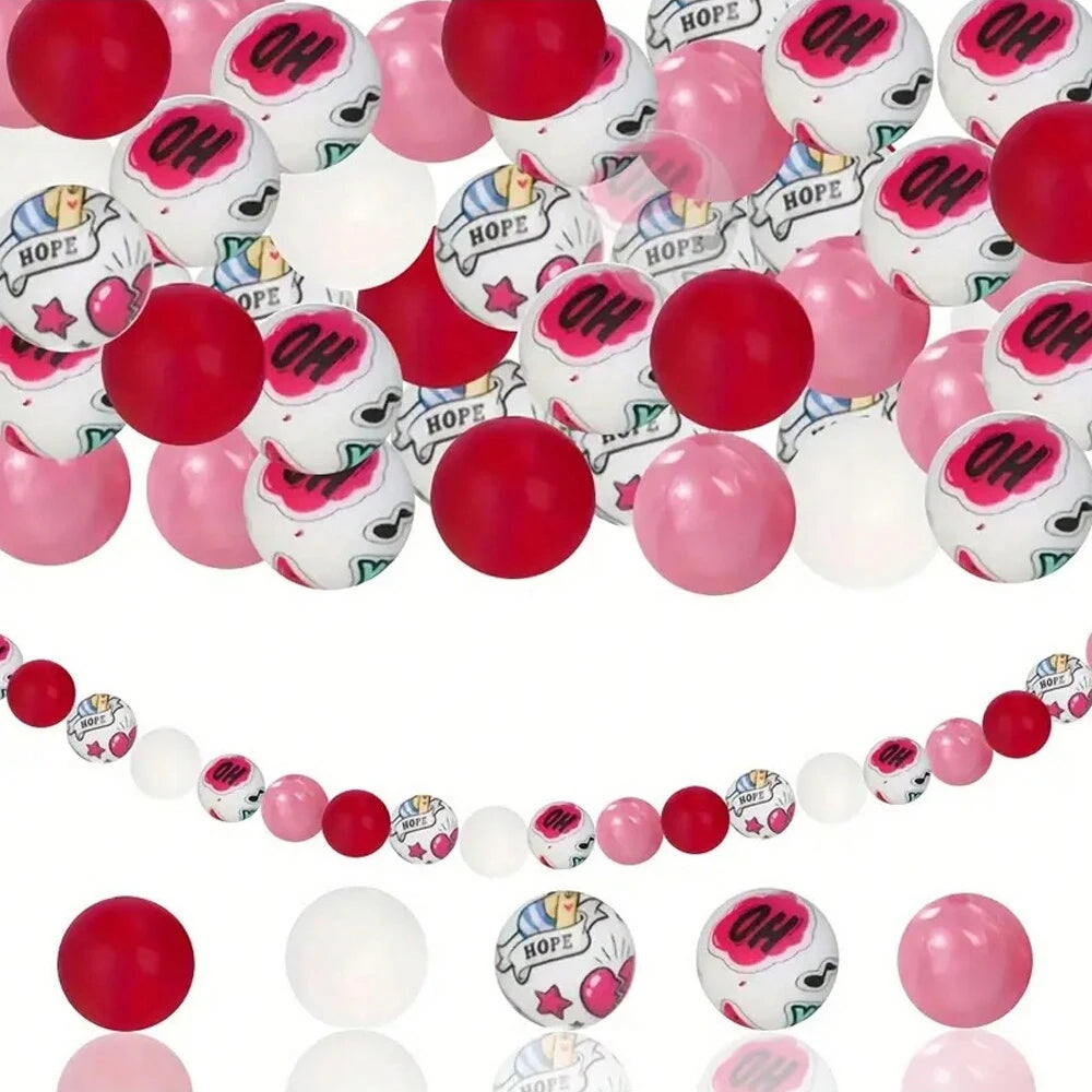 Hemasa 50PCS colorful silicone bead combination, suitable for DIY jewelry, bracelets, necklaces, keychains, bead pens and othes
