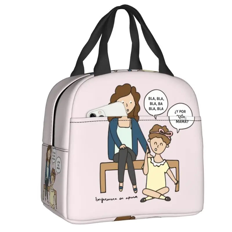 Hemasa  Nurse Lunch Bag Women Portable Cooler Thermal Insulated Lunch Box