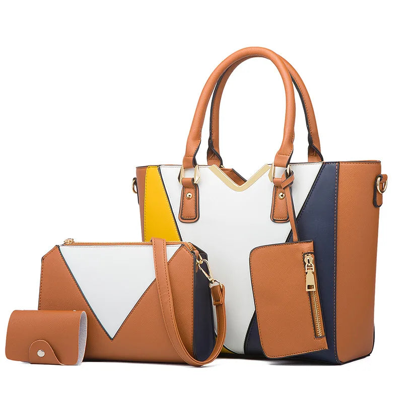 Hemasa crossbody  bag four-piece set of women's tote bag/ one shoulder  womens bag  purses and handbag