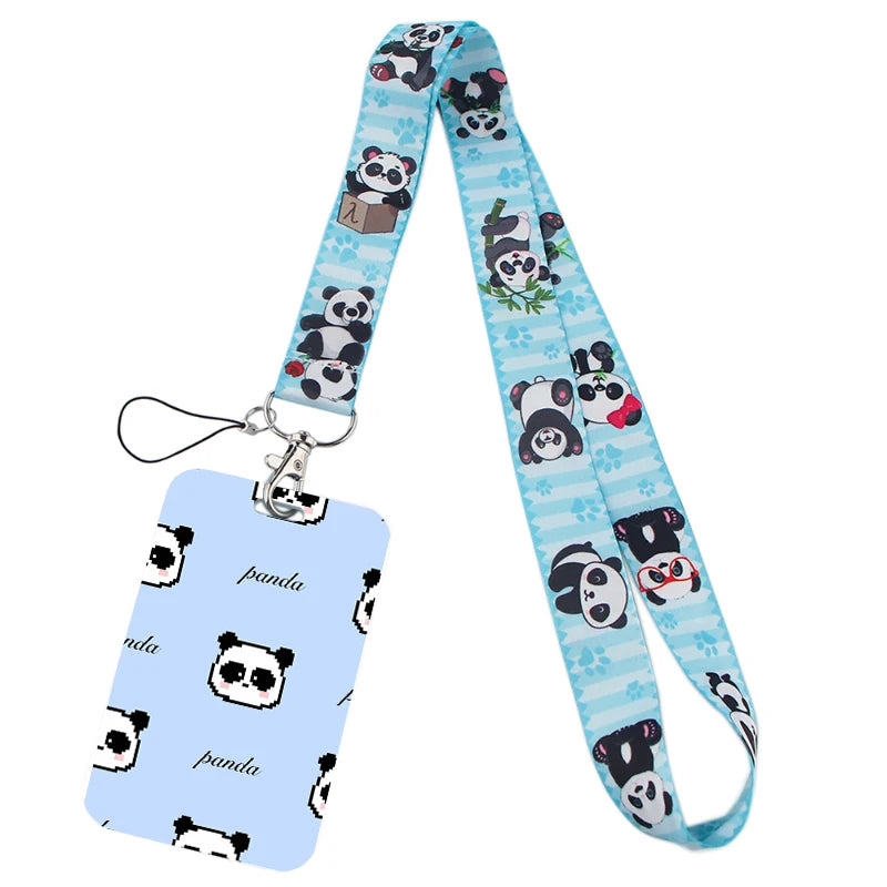 Tejesa  panda Lanyard Badge Holder ID Card /Lanyards Cell Phone Rope Key Lanyard Neck Straps Keychain