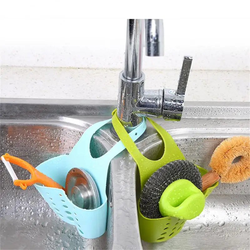 Hemasa Sink Shelf Soap Sponge Holder/ Clip Dish Drainer Drying Rack /Silicone Storage Basket