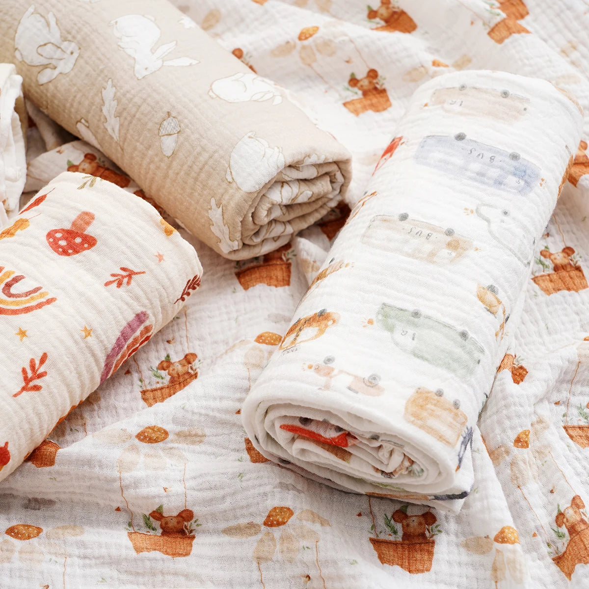 Tejesa All Season 100% Cotton Baby Muslin Swaddle Blanket/ Newborn Bath Towel/100x100cm