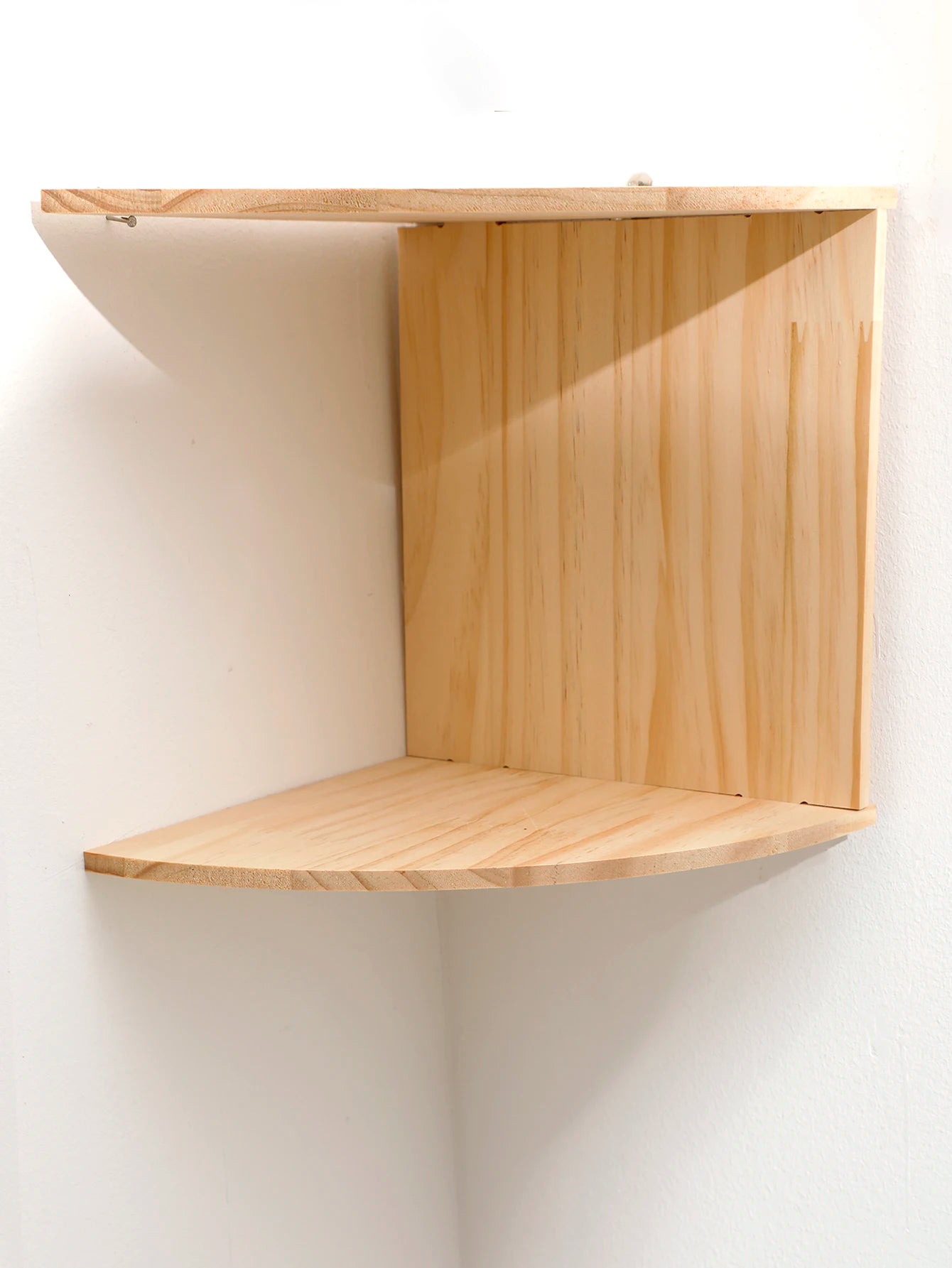 Hemasa Wooden Corner Shelf Two-Layer Burlywood Shelf Boho Home Decoration Floating Wall Organizer Room Decors Aesthetic Wall Decor Gift