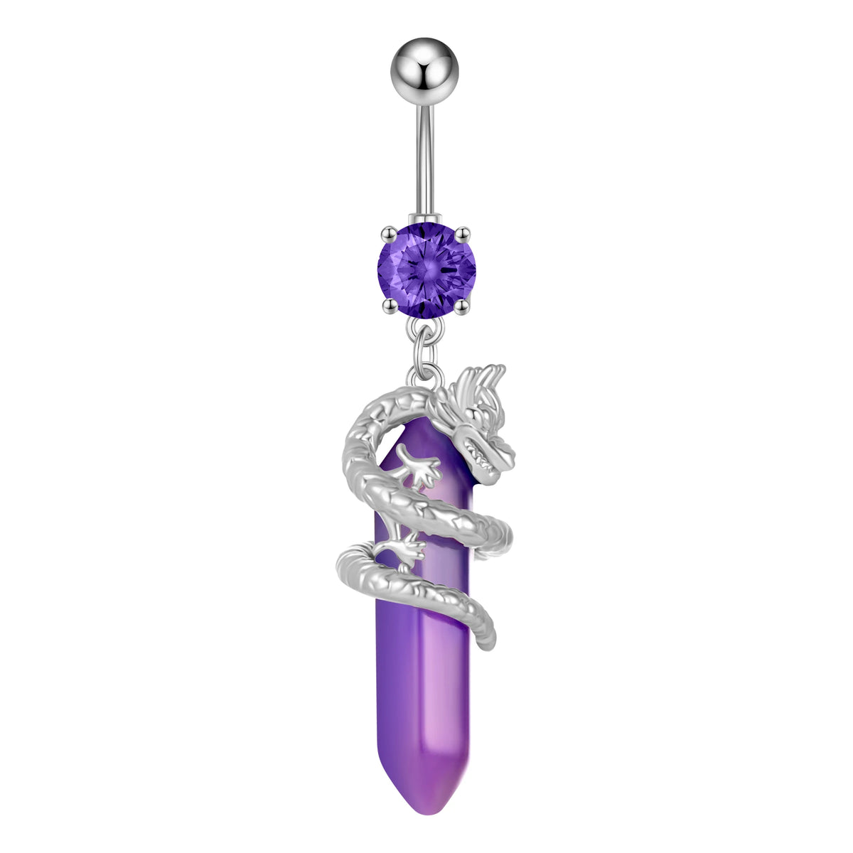 1pc Dragon Butterfly Flower Heart Belly Button Rings Blue Pink Crystals Zircon Dangled Navel Belly Piercing Nombril for Women