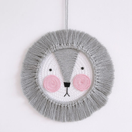 Nordic Nursery Baby Girl Boy Room Decor Kids Bedroom Animal Decor Handmade Lion Boys Kids Room Nursery Hanging Wall Decoration