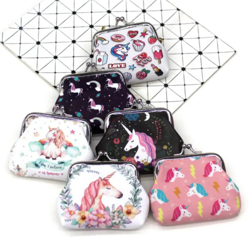 Hemasa Unicorn Coin Purses Holder Women  /Mini Change Wallets Girl Money Bag Coin Bag