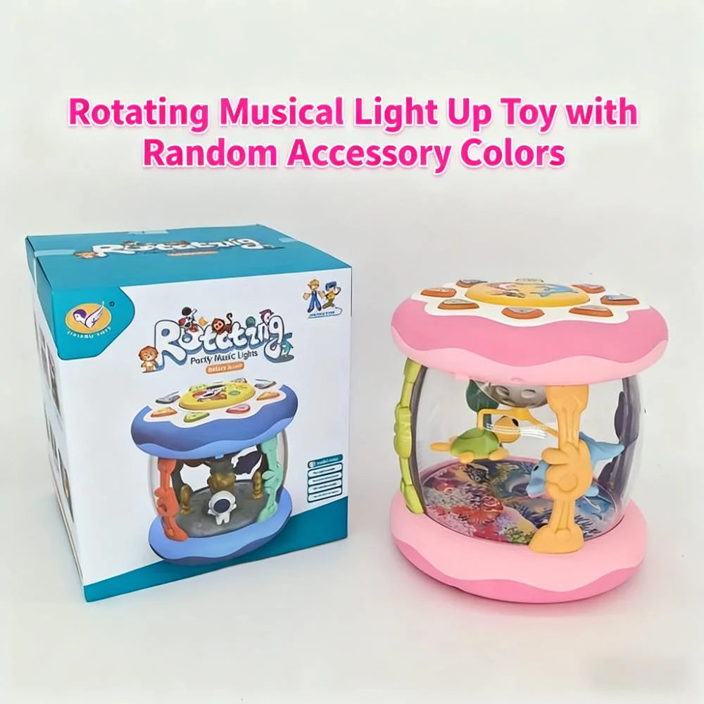 Interactive Music Light Roller 360° Rotating Lights Promote Baby Learn to Walk Grasping and Crawling Toy