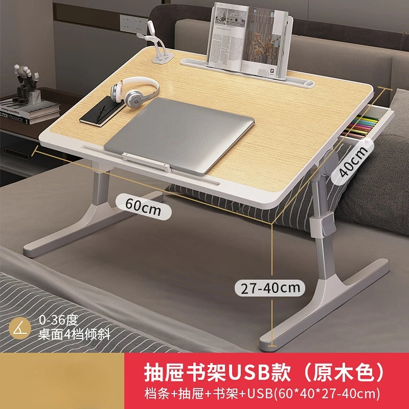 Hemasa Folding Laptop Desk for Bed & Sofa Laptop Bed Tray Table Desk Portable Lap Desk for Study Reading Bed Top Tray Table