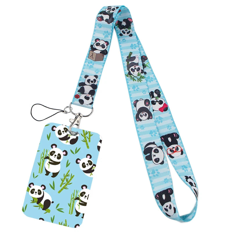 Tejesa  panda Lanyard Badge Holder ID Card /Lanyards Cell Phone Rope Key Lanyard Neck Straps Keychain