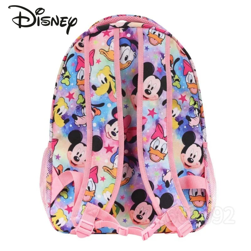 Disney Mickey Minnie New Girls' School Bag Luxury Brand Cartoon Cute Girls' Backpack Large Capacity Fashion Children's Backpack