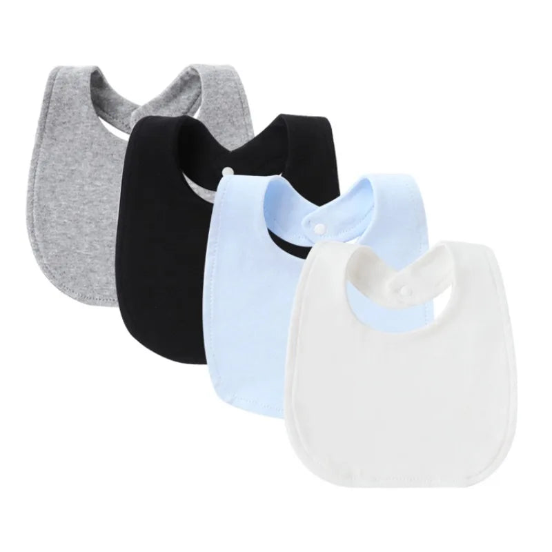 Tejesa 4Pcs Baby Bibs Burp Clothes / Newborn Saliva Towels for Girls Boys Cotton Kids Apron Infant Accessories Toddler Bibs Set