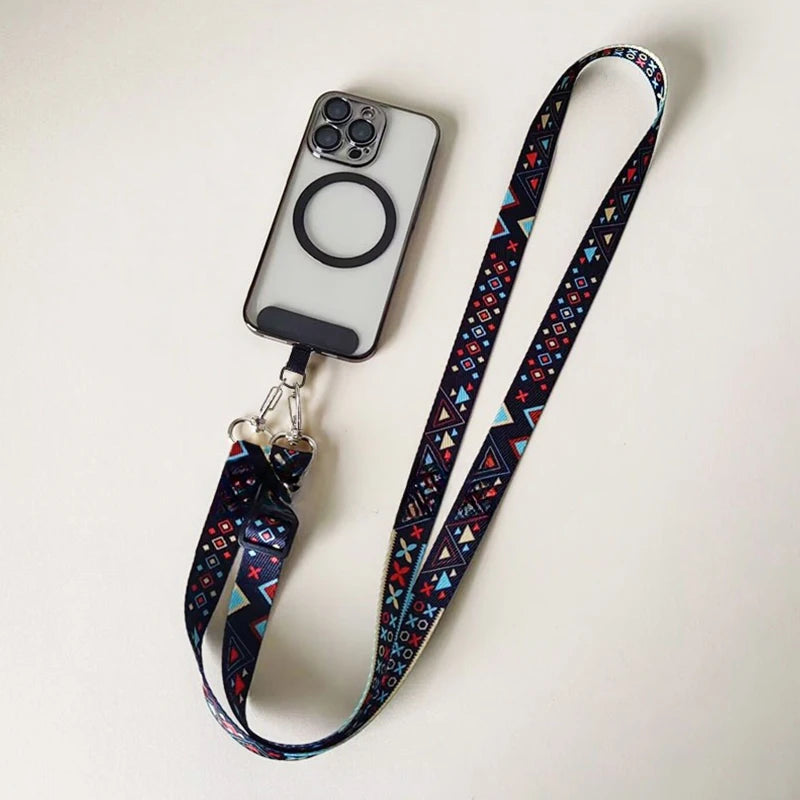 Universal Mobile Phone Lanyard, Adjustable, Neck & Crossbody Strap, Includes Anti-Loss Cable & Case Key Gasket