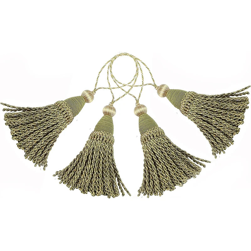 4 & 2Pack Tassel Key Tassel with Loops Handmade Twisted Tassel Craft DIY Accessories for Home Decoration Tassels for Crafts