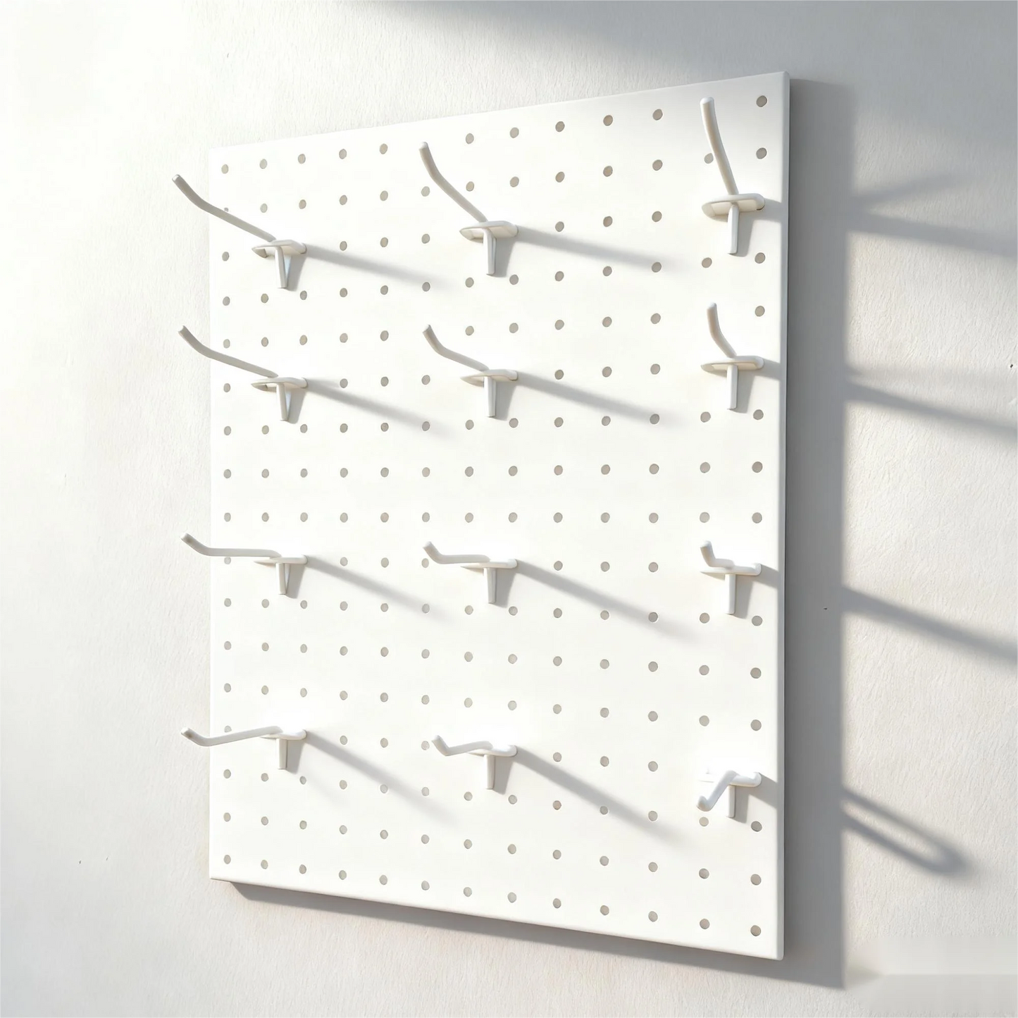 Metal Pegboard, 2 Panels + 24 Hooks, Wall-Mounted Storage Organizer for Garage, Kitchen, Bathroom, Workshop, Home Organization