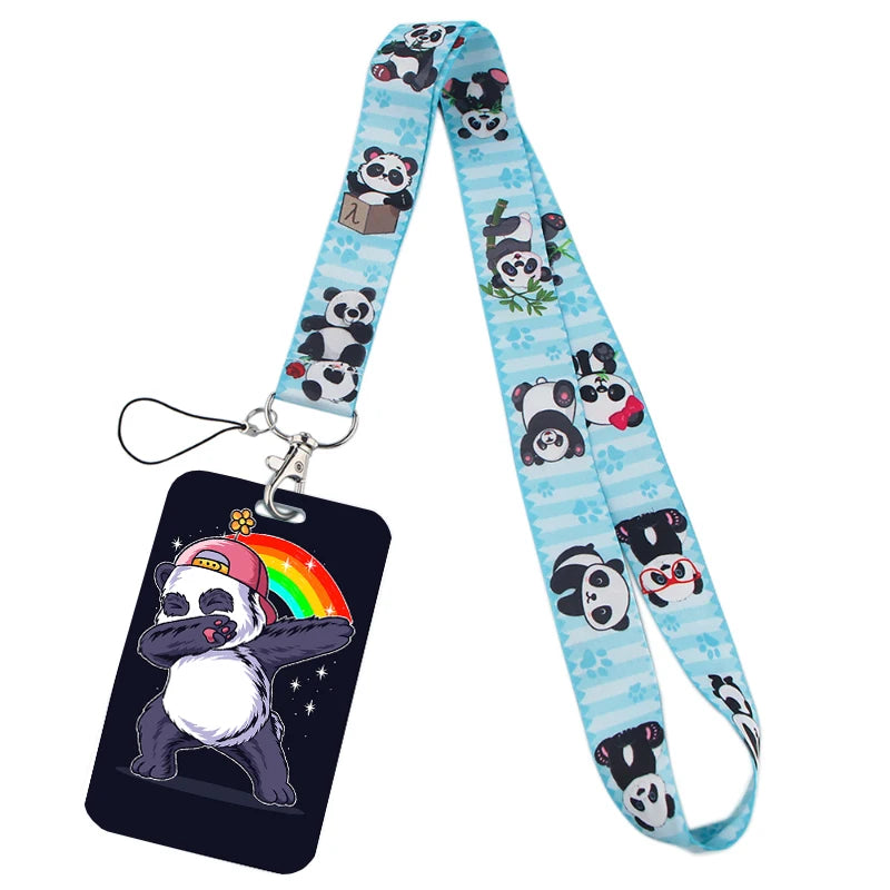Tejesa  panda Lanyard Badge Holder ID Card /Lanyards Cell Phone Rope Key Lanyard Neck Straps Keychain