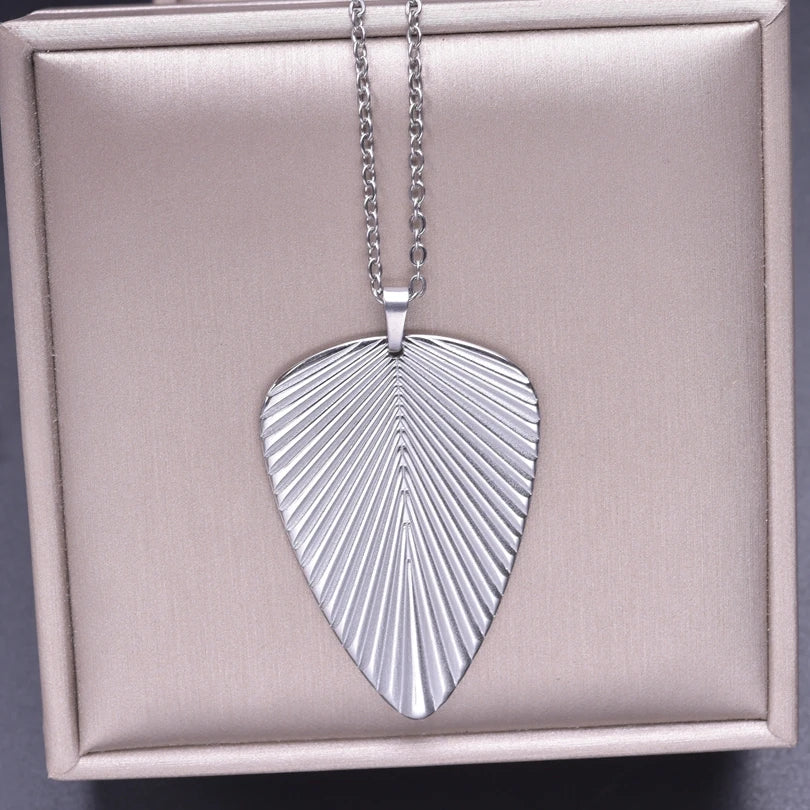 1pc Fashion Creative Leaf Necklaces For Women Plant Pendants Chain Stainless Steel Necklace Wedding Metal Jewelry Gift No Fade