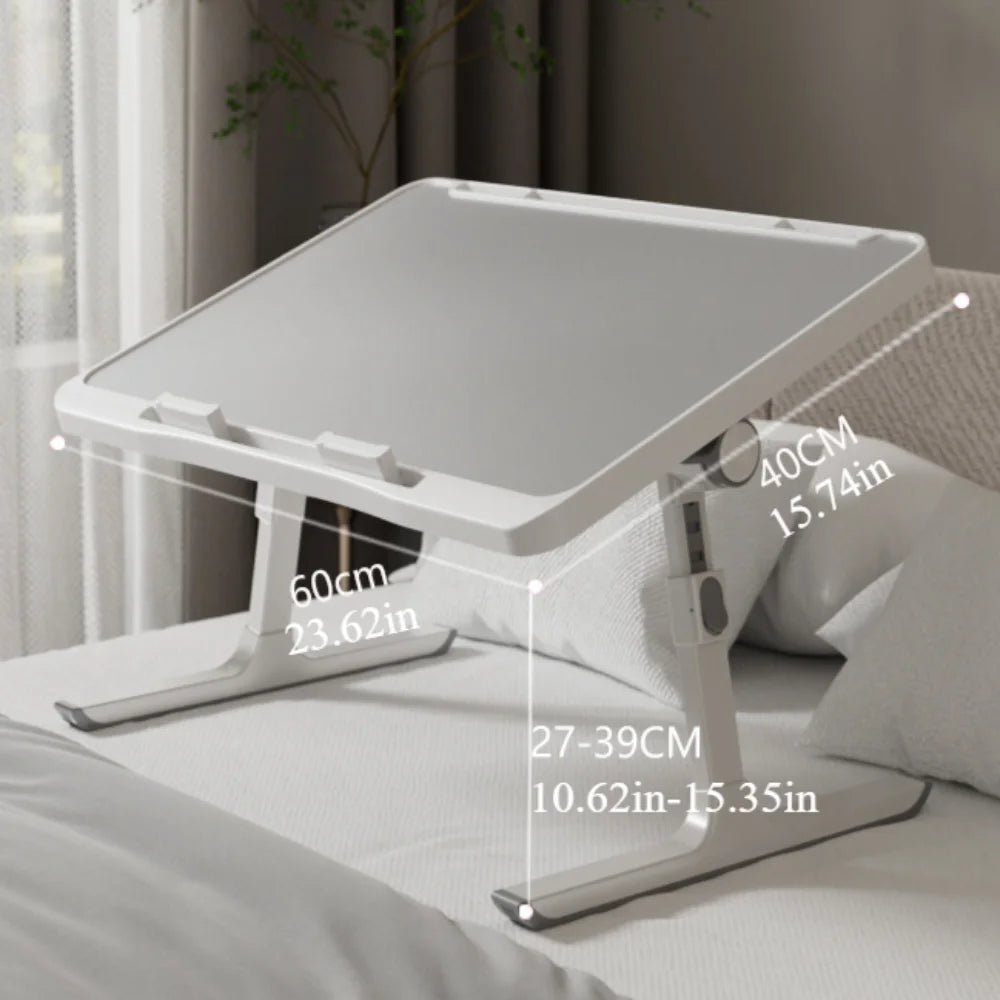 Hemasa Foldable laptop bed tray table, height and angle adjustable laptop bed table, laptop table for bed/sofa/sofa chair/floor, laptop
