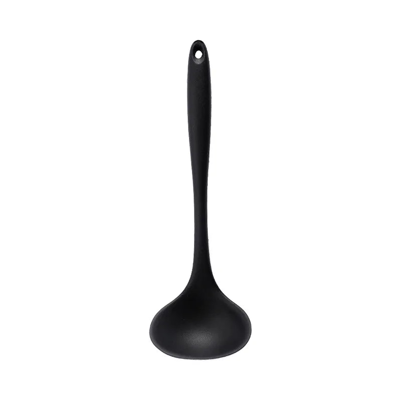 Hemasa Long Handle Silicone Soup Spoon Large Ramen Noodles Tablespoons Hot Pot Porridge Ladle Scoop Kawaii Japanese Kitchen Utensils