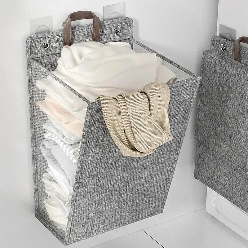 Household Storage Foldable Laundry Basket Multifunctional Storage Wall-mounted Laundry Basket Sundries Storage Accessories