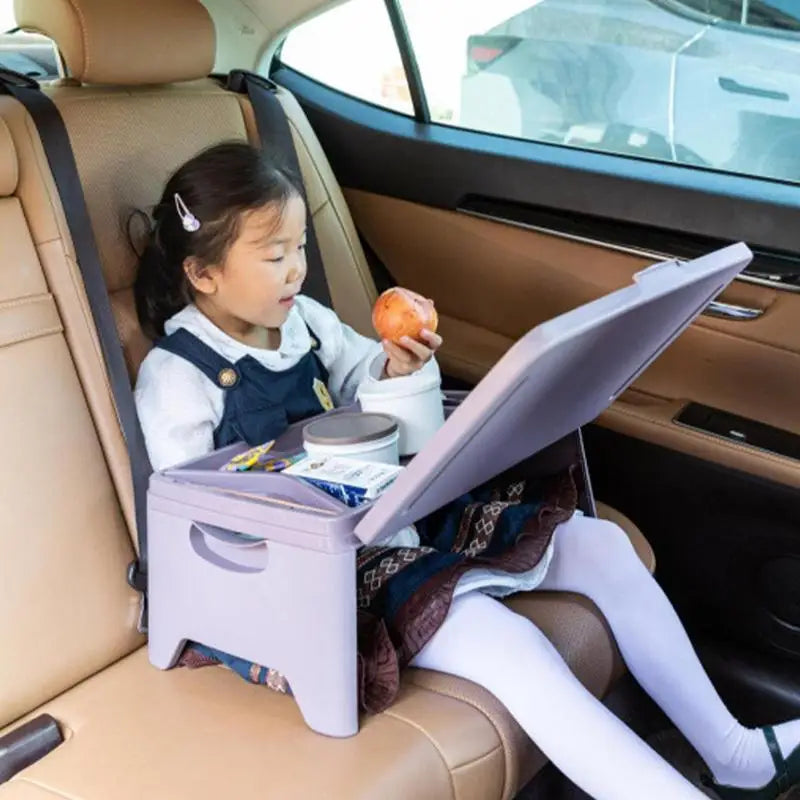 Foldable Lap Desk Bed Table Tray Folding Car Lap Desk Multi-function Portable Car Seat Table Tray Food Trays for Eating on Couch