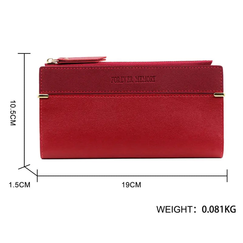 Tejesa Women Long Wallets Handbag Zipper Coin Pocket Female Purse Photo Holder Credit Card Holder Women's Clutch Wallet