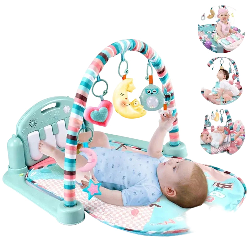 Tejesa Baby Fitness Stand Music Play Gym Activity Toys/ Newborn Piano Crawling Blanket Pedal Game Pad Early Education 0-36 Months Gifts