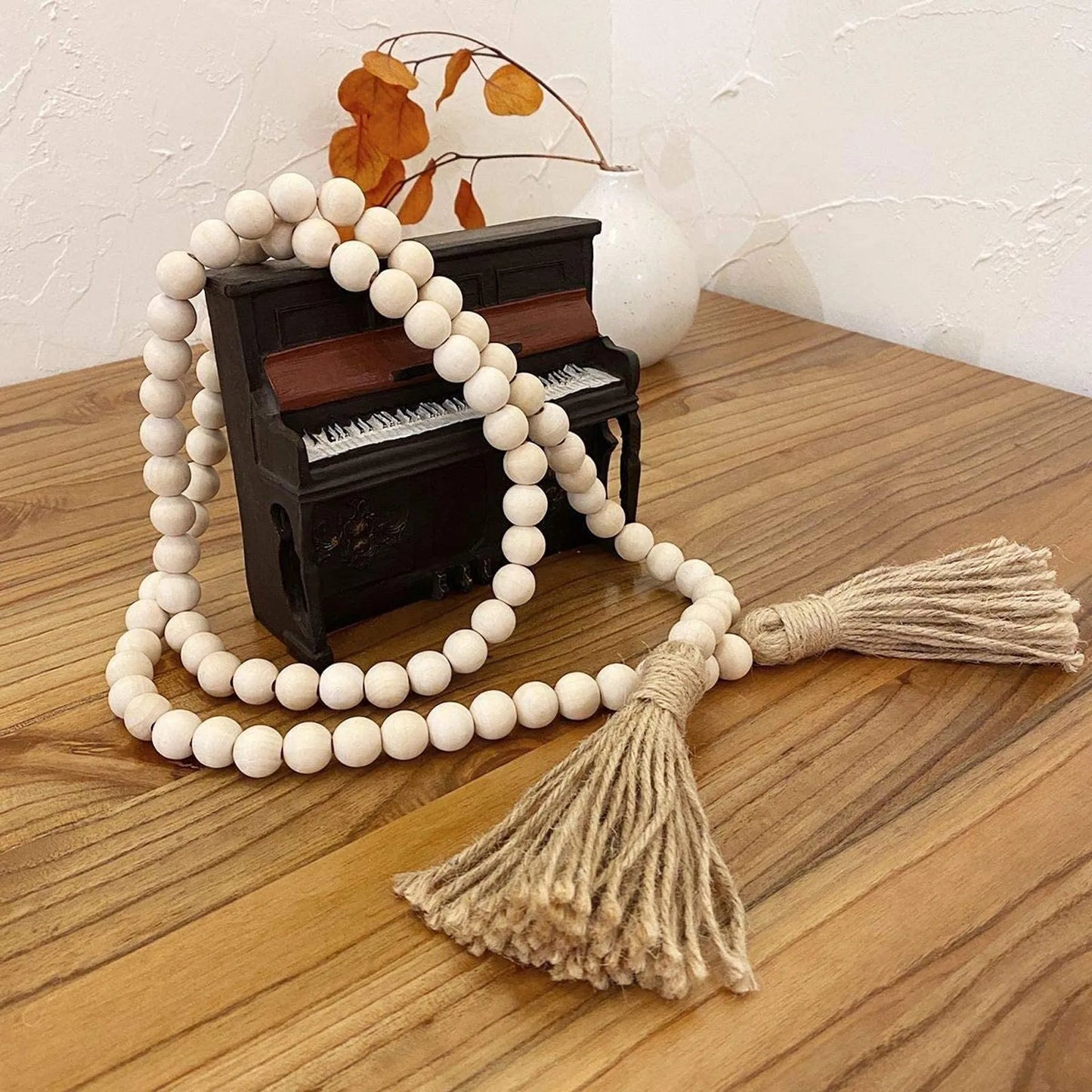 Wood Bead Rattan Macrame DIY Rustic Tassel Country Wall Hanging Garlands Kits Tassels Boho Gift Natural Style Home Decoration