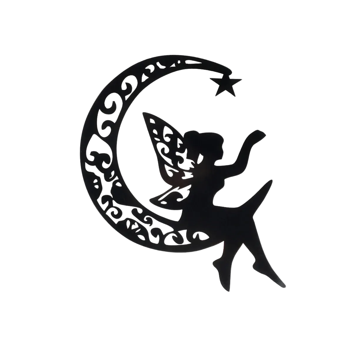 Tejesa Iron Art Silhouette Deco Fairy painting Wall Ornament for Home Bedroom Corridor Wall Sticker Background Wall Romantic Hangings