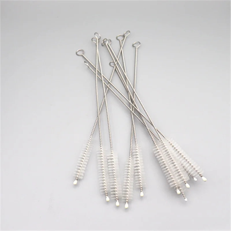 10PCS Fatube stainless steel Straw Curved Straws Straight  Silvery