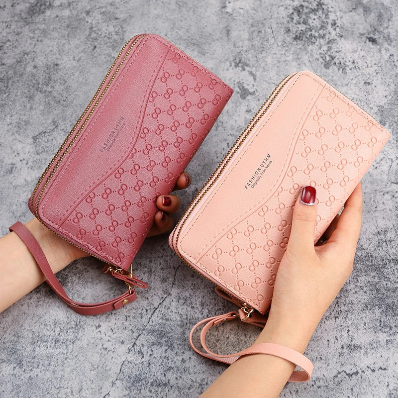 Hemasa  Pu Leather Wallets Purses Fashion  Women's Wallet Money Coin Card Holder Ladies Long Female Purse Zipper