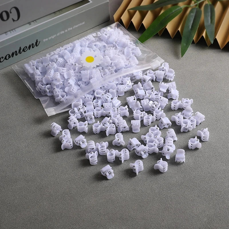 50pcs Girls Small Hair Claw Clips Colorful Plastic Clips Hairpin Flower Heart Mini Multi-Shape Hair Claw Kids Hair Accessories