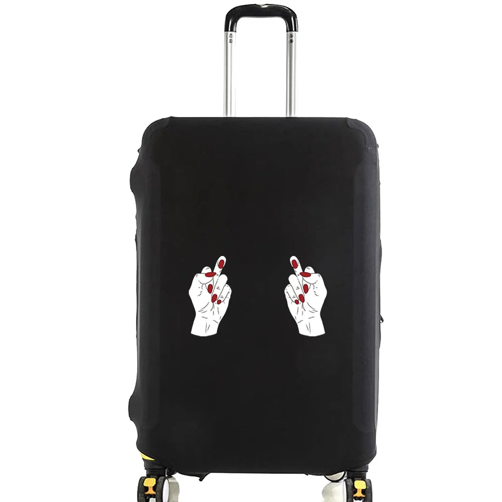 Tejesa Luggage Protective Cover for 18 To 28 Inch Pattern Trolley Suitcase Elastic Dust Bags Case