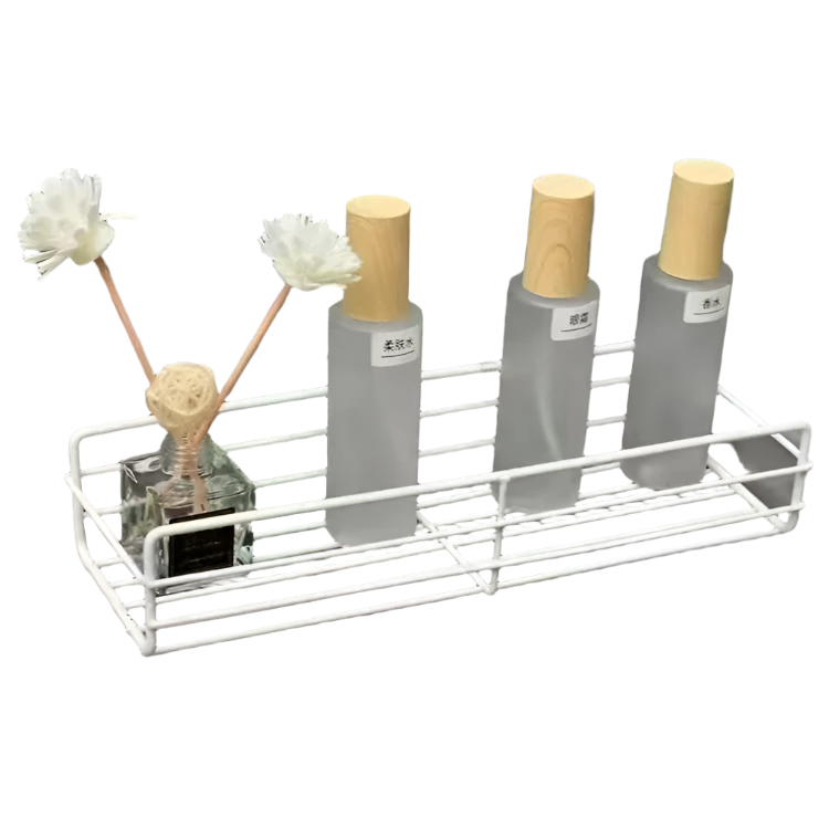 Hemasa Bathroom Shelf Wall Mounted Corner Storage Shelves Shampoo Holder Cosmetic Rack Iron Shower Drain Basket Bathroom Organizer