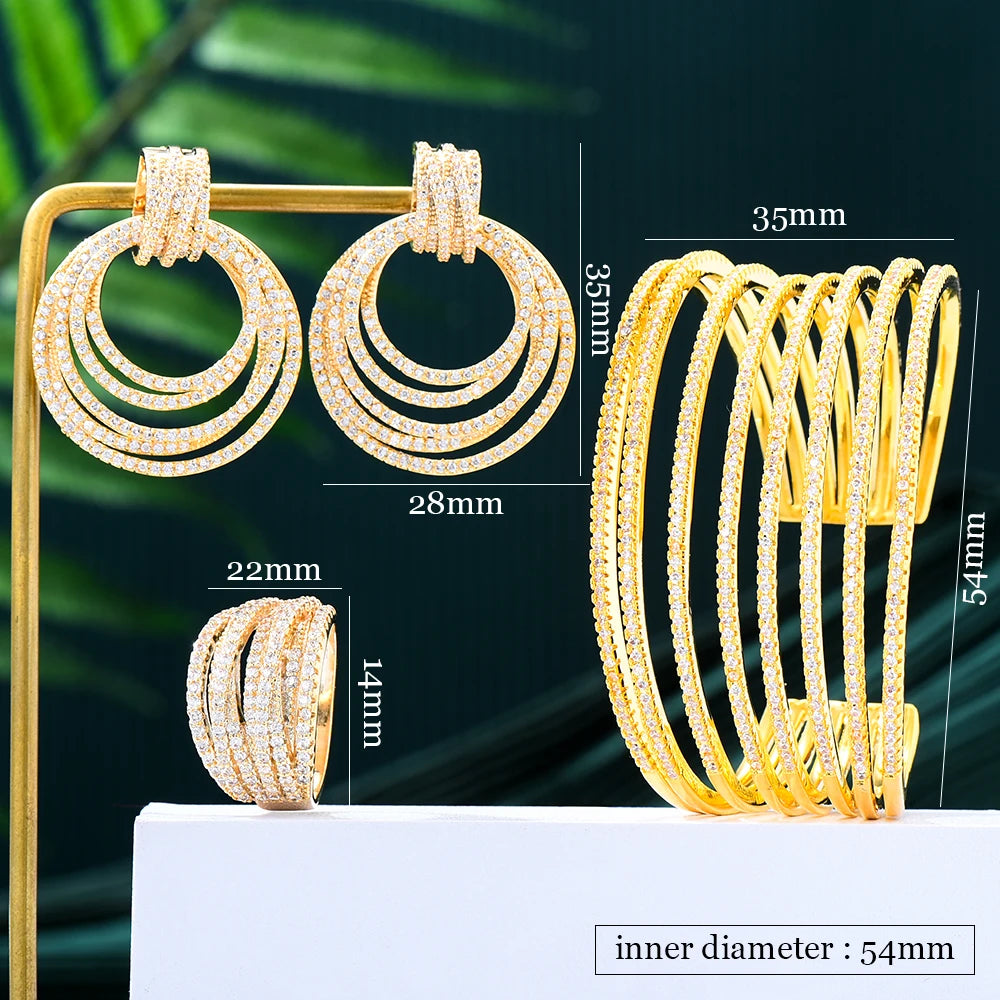 GODKI New Arrival Crossover Earrings For Women Wedding Party Cubic Zircon Dubai Bridal Earring boucle d'oreille 2021