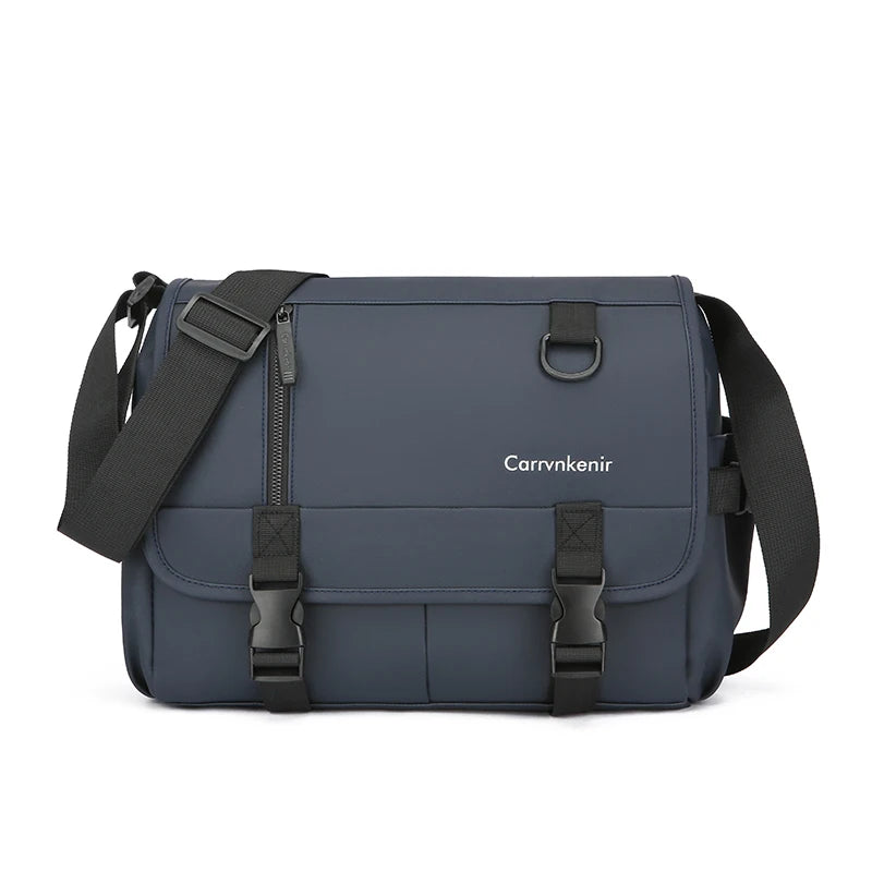 High Quality Soft PU Leather Men's Shoulder Bag Fashion Casual Messenger Bag A4 Book Document Bag Male