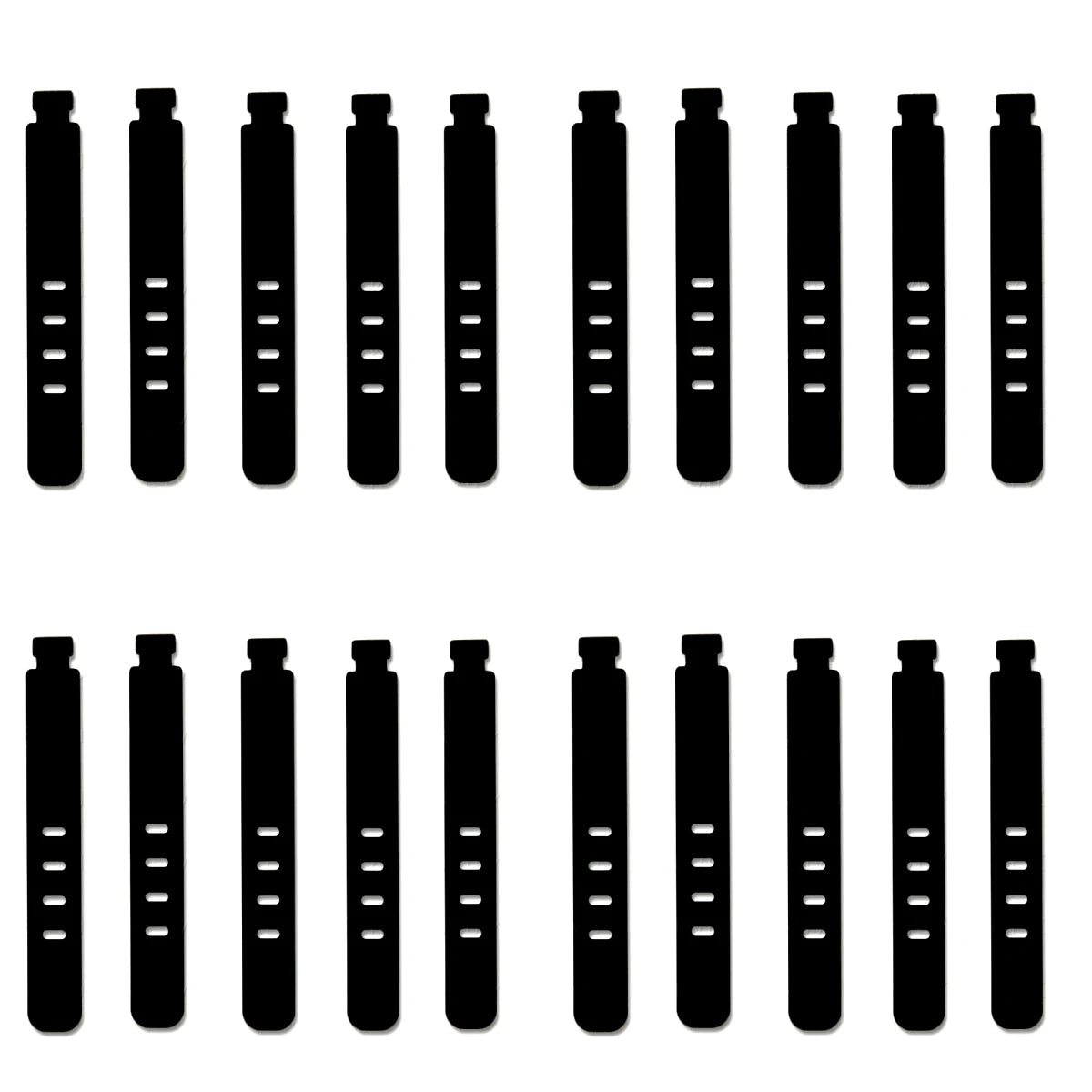 Tejesa 20/12 PCS Cable Ties Cord Organizer Management Silicone Wire Holder Straps Zip Clips Reusable Tie Wraps Keeper winder Rubber