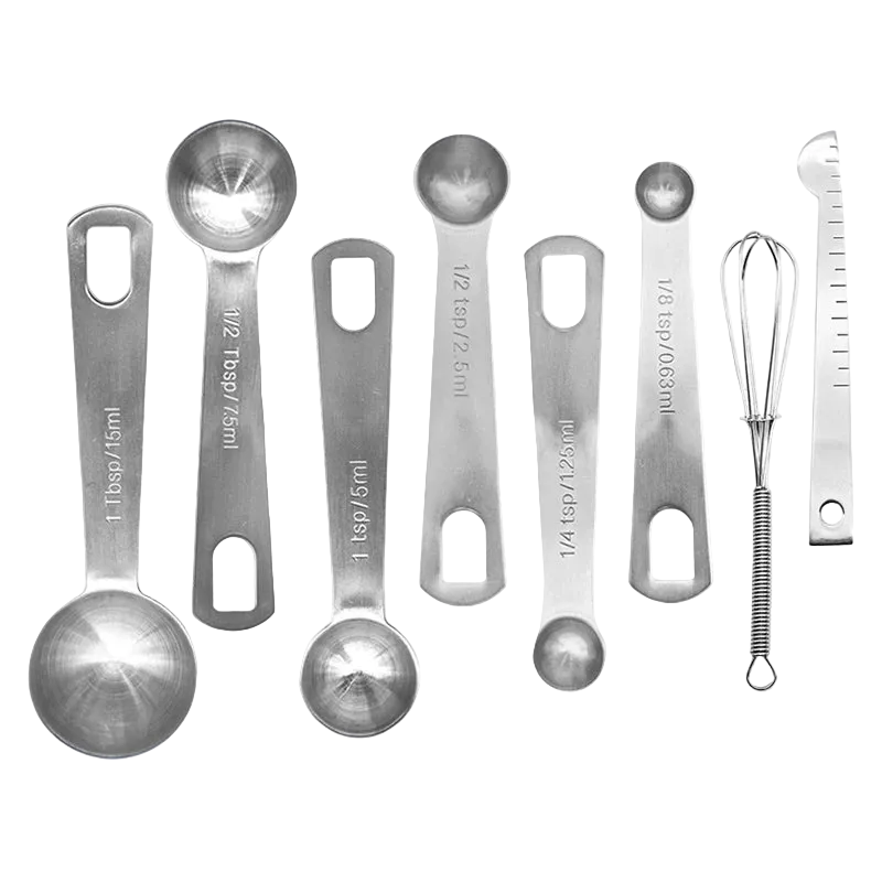 Tejesa 6/9/11Pcs Measuring Spoons Set Stainless Steel Seasoning Coffee Scoop Measuring Spoon With Scale Kitchen Baking Measuring Tools