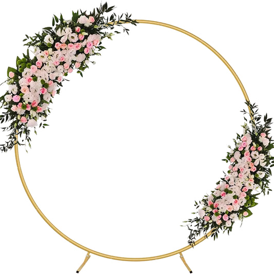 Tejesa Metal Balloon Arch Support Kit Outdoor Wedding Arch Circle Backdrop Decoration Birthday Party DIY Decor Stand Flower Decoration