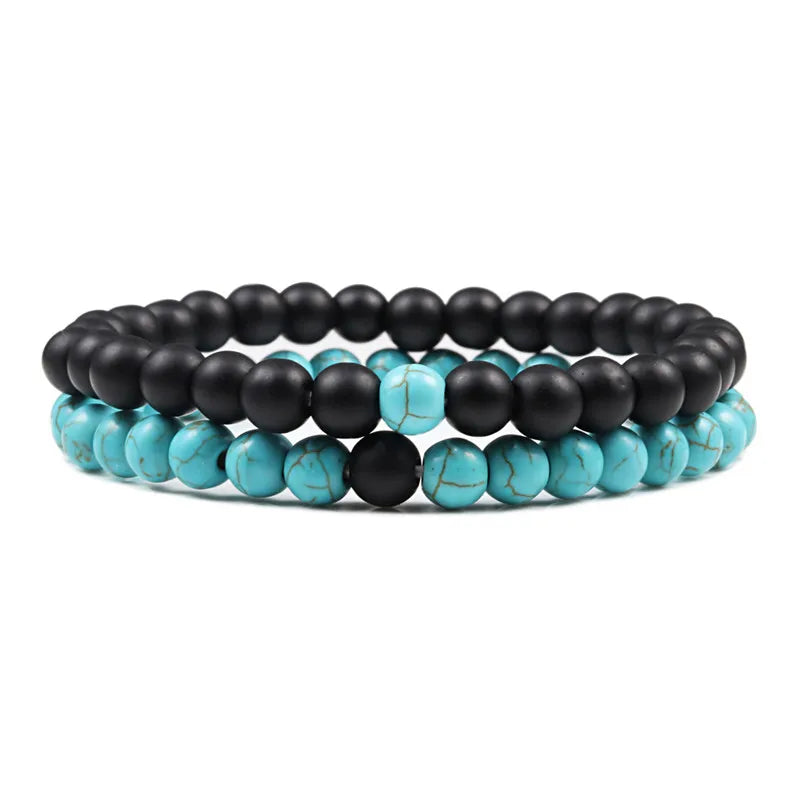 Hemasa  6mm Natural Black Matte  Beads  Bracelets