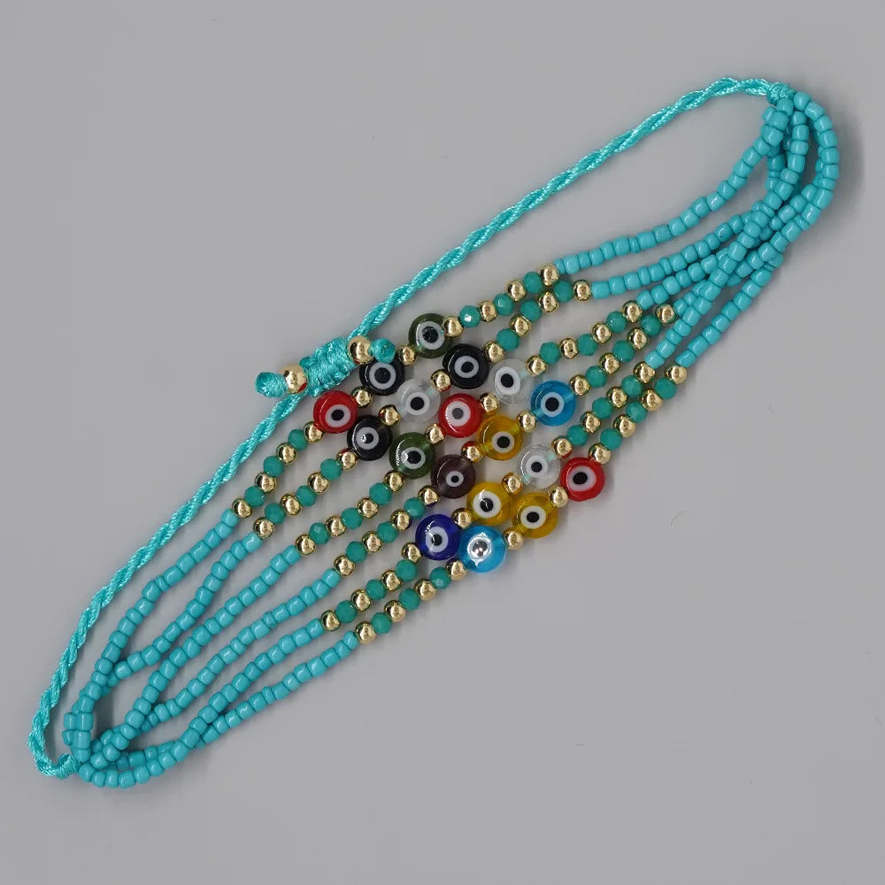 Go2boho Bohemian Seed Beaded Bracelets For Women Colorful Evil Eye Charms Lucky Handmade Jewelry Gifts 2024 New