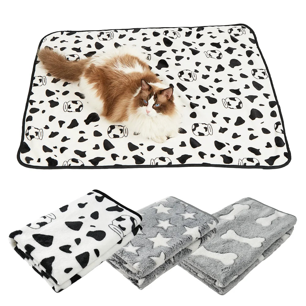 Warm Winter Pet Blanket Plush Soft Cat Bed Mat For Small Medium Dogs Cats Cozy Kitten Sleep Blankets Chihuahua Sphynx Supplies