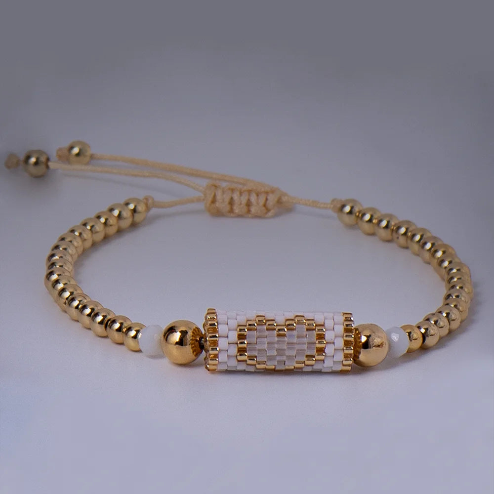 Hemasa Miyuki Bead Bracelet Boho Style Woven Adjustable Thread  For Women Jewelry Heart Ladies Accessory Birthday Gifts Party 2023 New