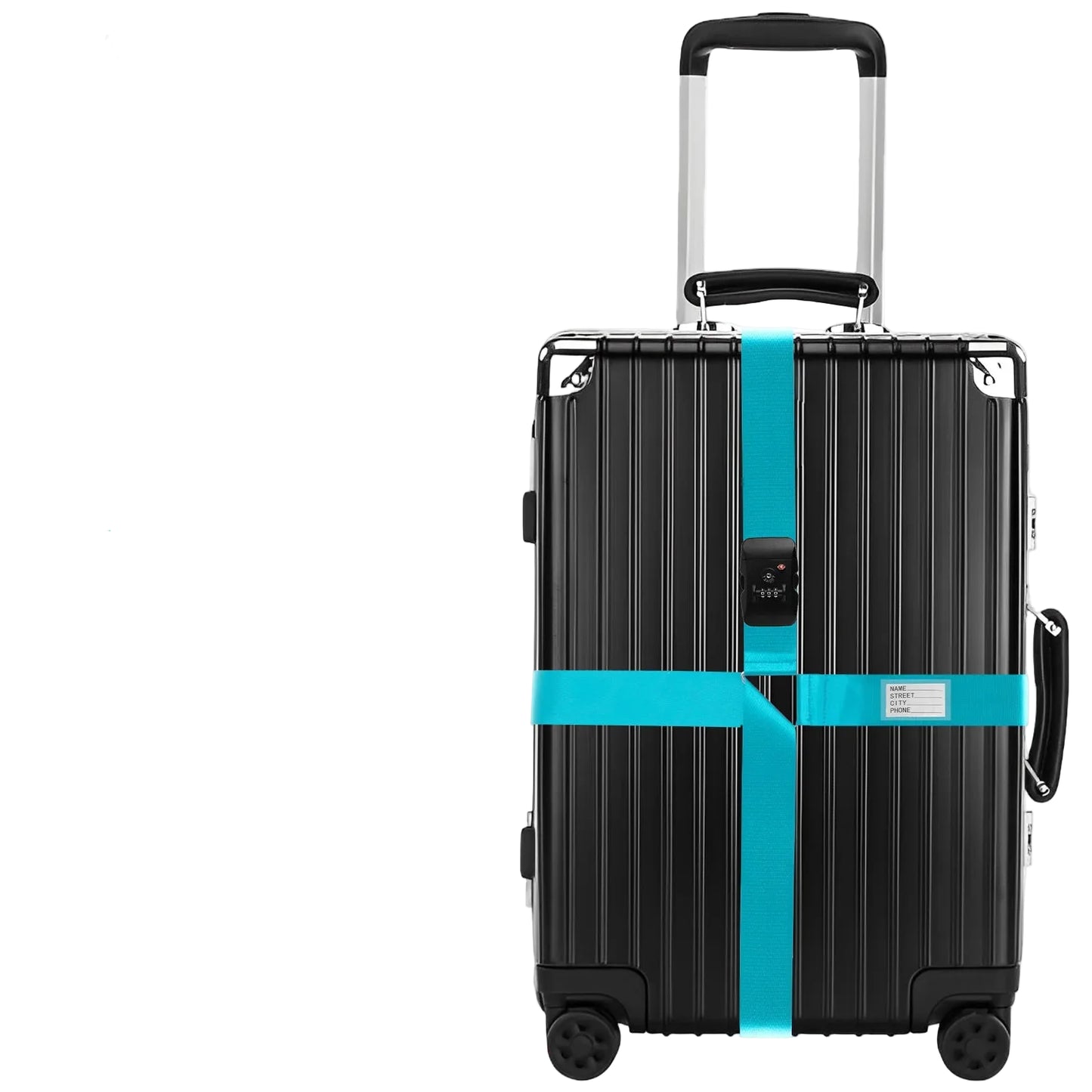 Tejesa 2/1pc Luggage Strap Anti-theft Suitcase Buckle Cross Strap TSA Customs Lock Adjustable Bundle Baggage Belt for 20-32in Luggage